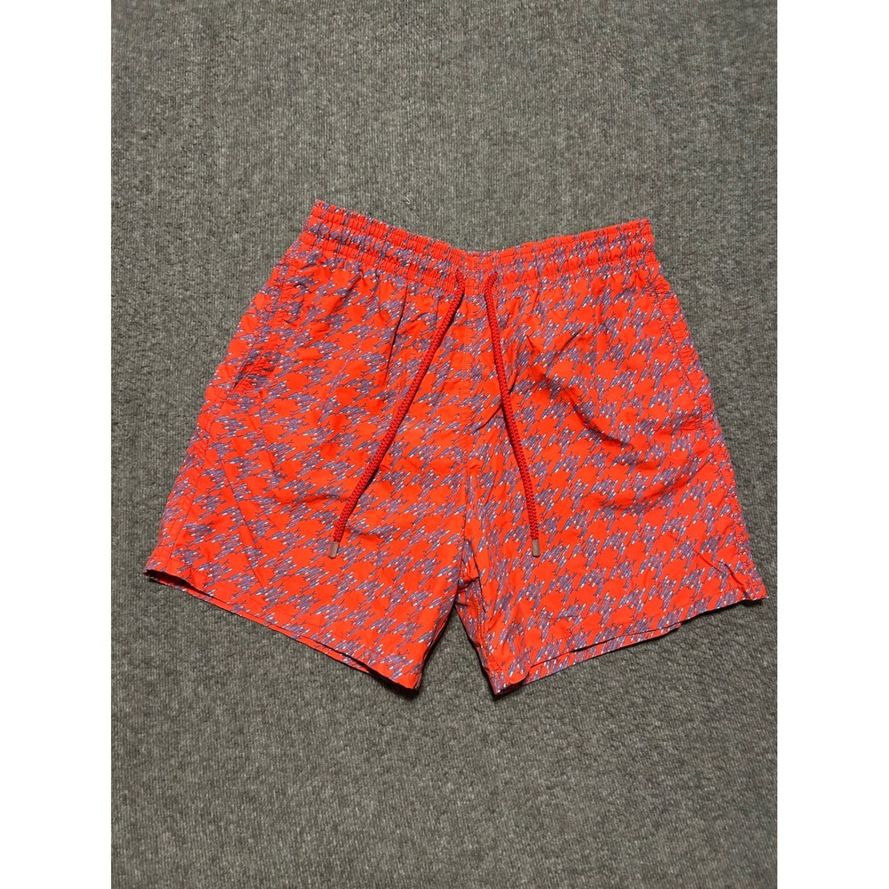 Vilbrequin swim trunks shorts red fish print AOp mens Large beach